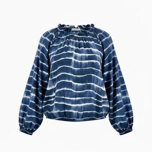 Anthropologie Womens Boho Cloth and Stone Navy Blue and White Tie-Dye Size Small